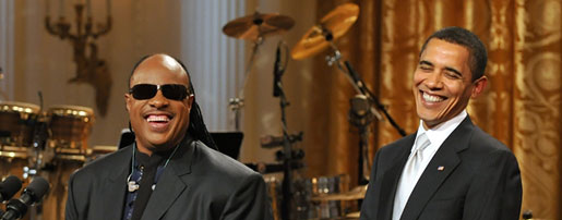 Stevie Wonder and Obama