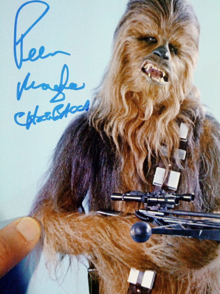 Chicago Comic Con 2012 - Chewbacca Picture Autographed by Peter Mayhew