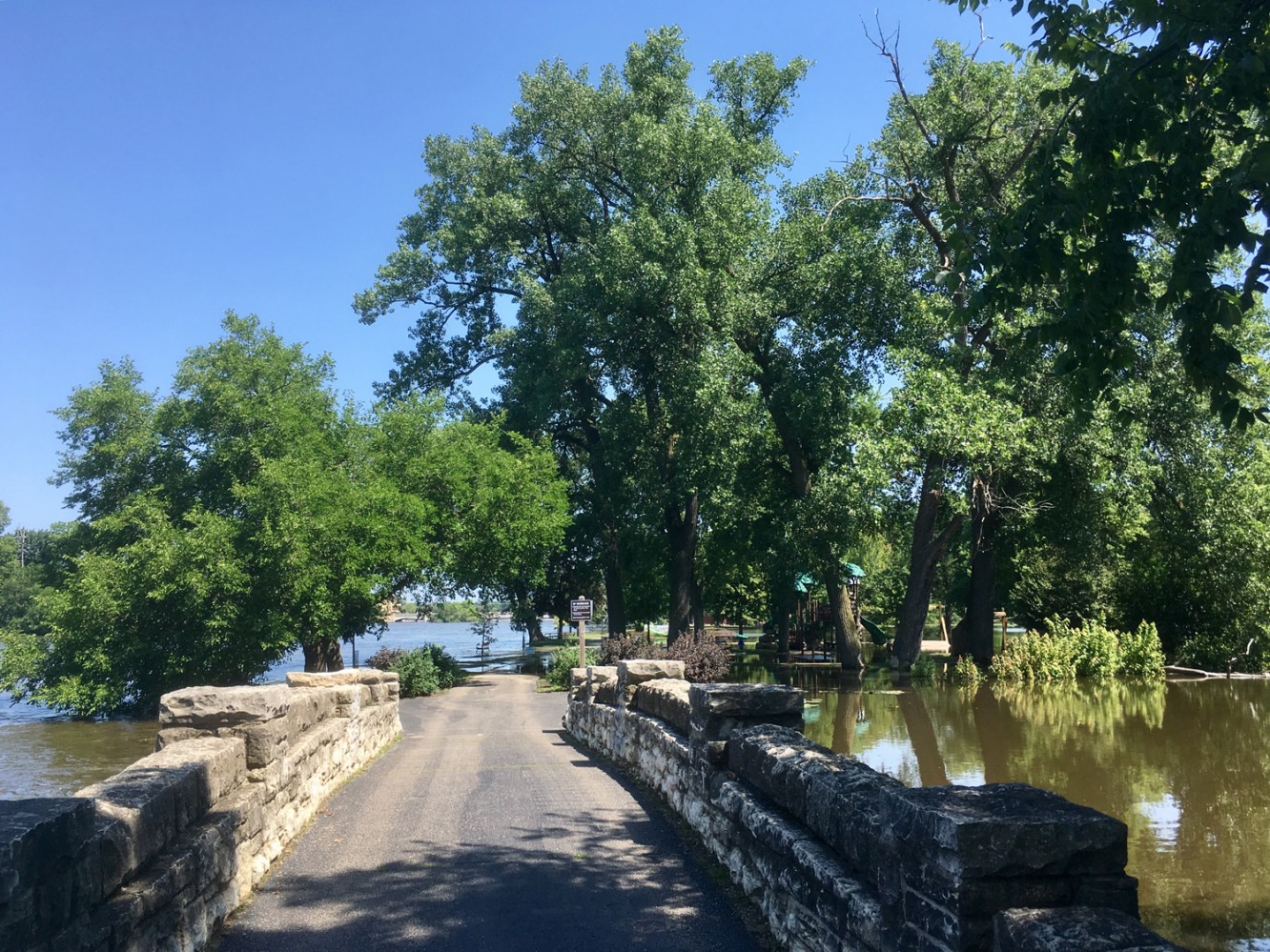 Fabyan Nature Walk 2017 - 02 - Island Park flooded