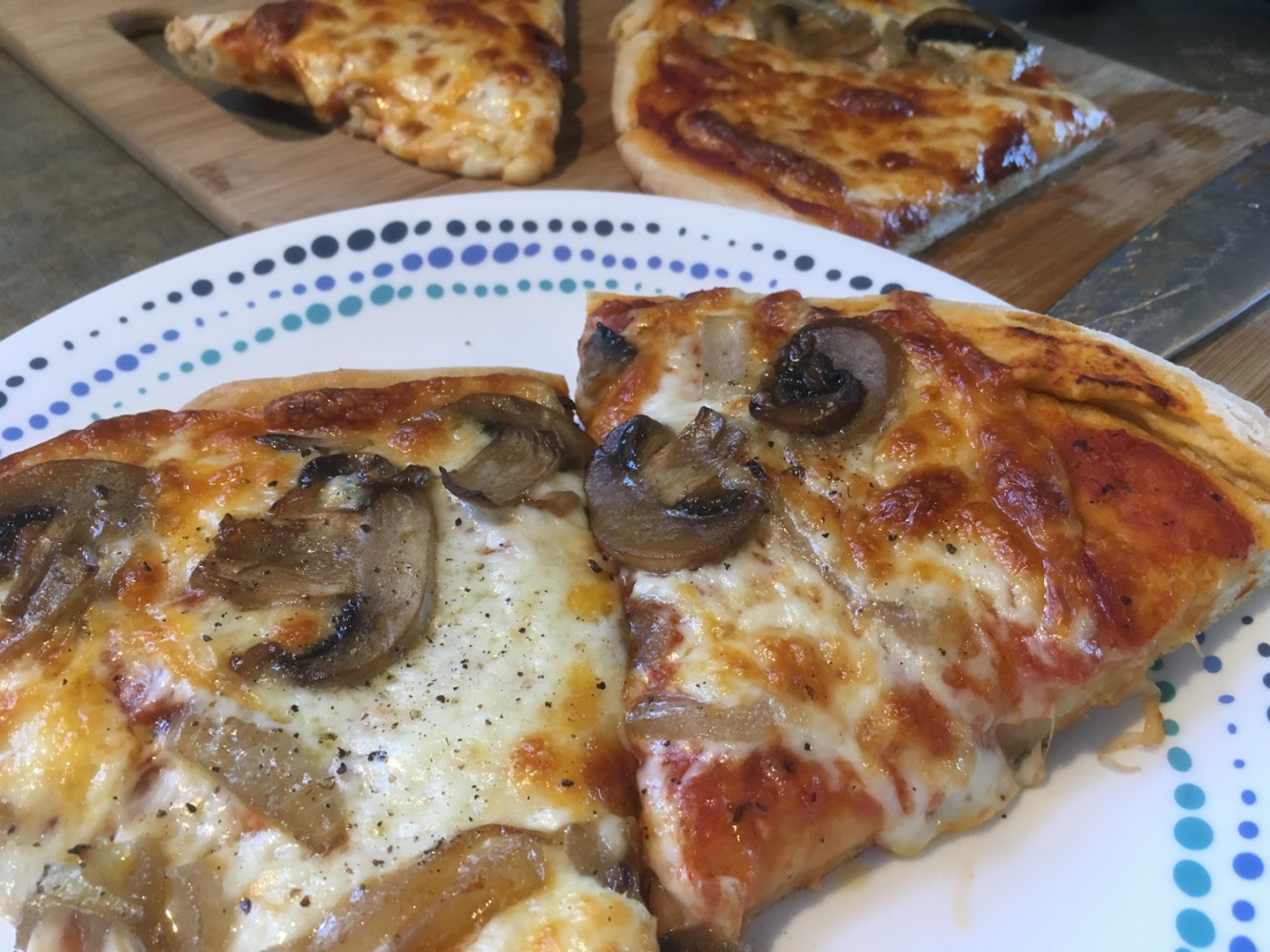 Homemade pizza - 5 - served