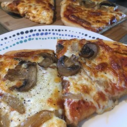 Homemade pizza, first time - Homemade pizza - 5 - served