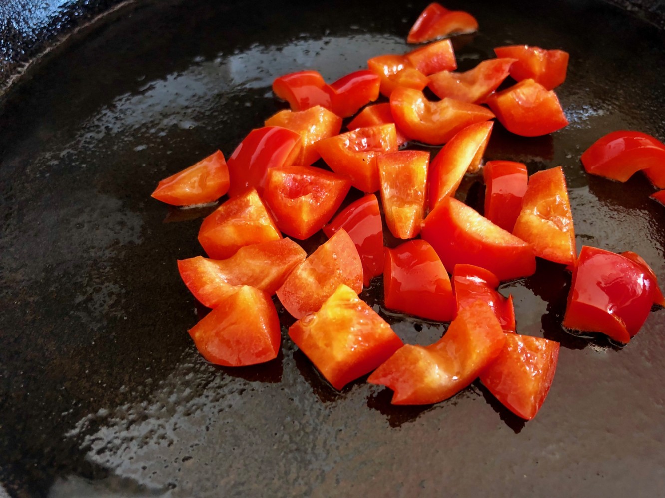 Saturday breakfast burrito build 2017 - 01 - peppers