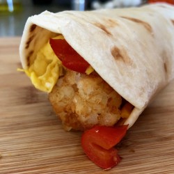 Saturday breakfast burrito build 2017 - 07 - wrapped