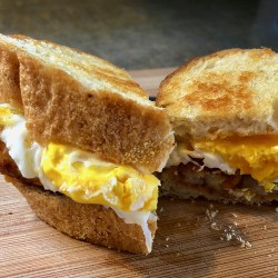 Fried Eggs on French Bread