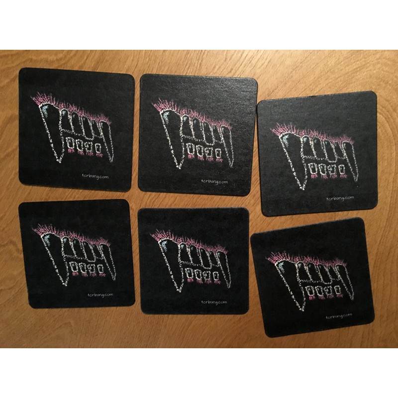 A 50s Vampire with 2 drummers - coaster set - Additional Image 1
