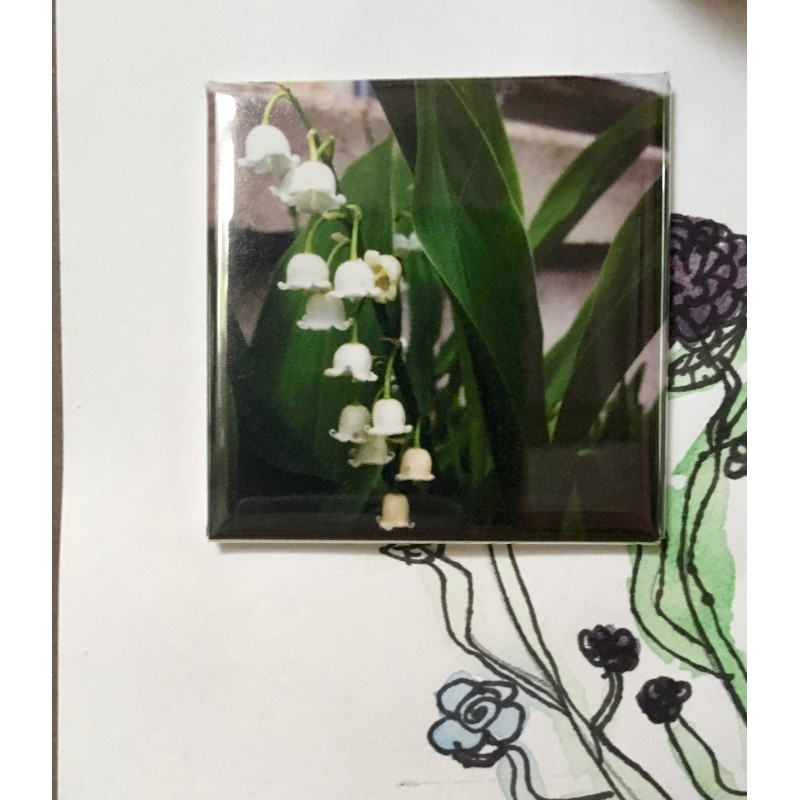 Adorable Lily of the Valley - 2 inch magnet - Additional Image 2