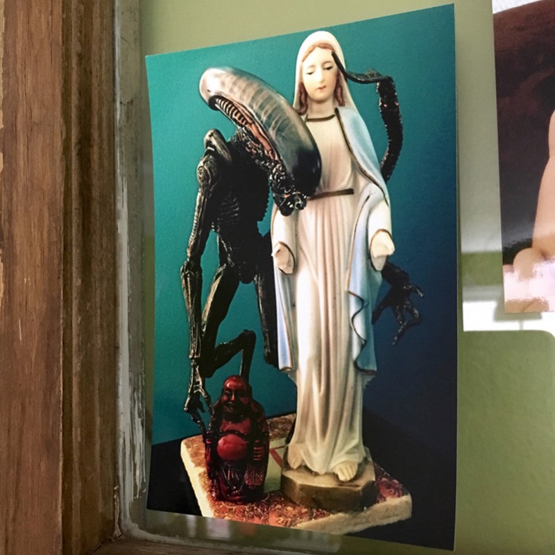 Alien, Mary, and, Buddha (religious icons) - photo print - Primary Image