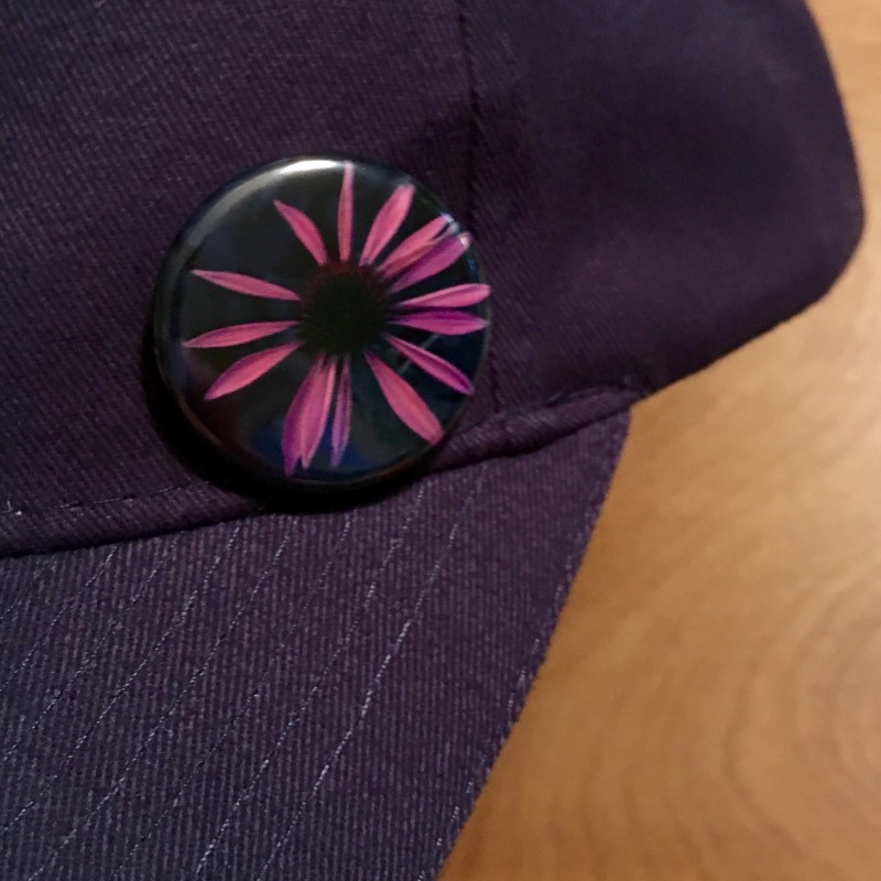 Baby Purple Coneflower - 1.25 inch button - Additional Image 2