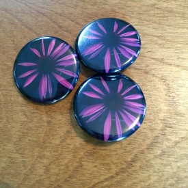 Baby Purple Coneflower - 1.25 inch button