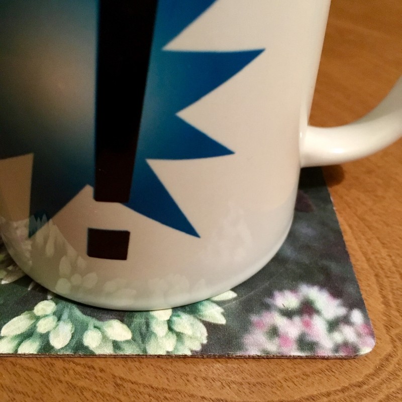 Bee with purple wings on flowers - coaster set - Additional Image 3