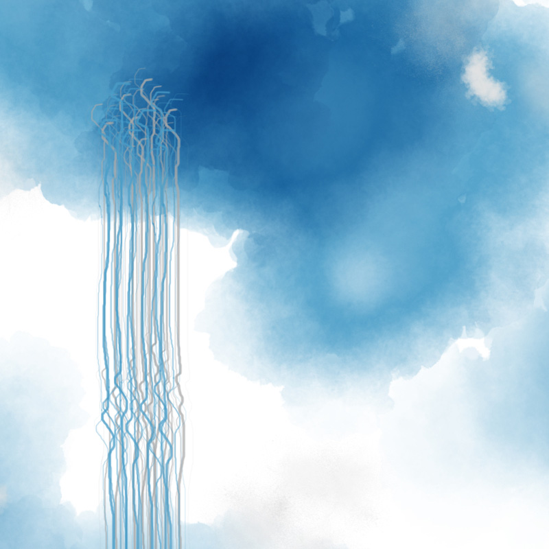 Blue clouds leaking - photo print - Additional Image 1