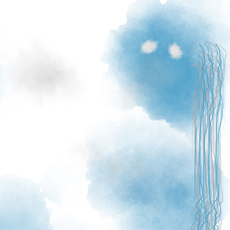 Blue clouds leaking - photo print - Additional Image 2