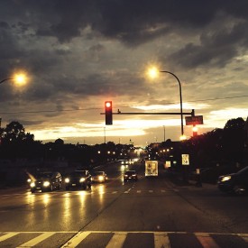 Corner of Hwy 25 and State in Geneva, Illinois - photo print