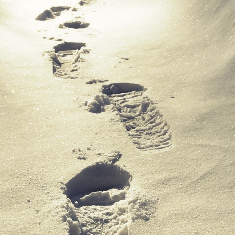 Footprints in the snow - photo print - Additional Image 1