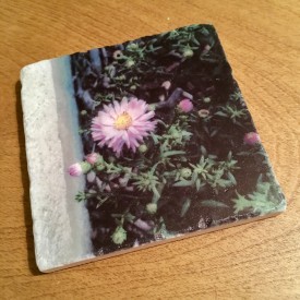 Here’s a flower to get your day started - marble coaster