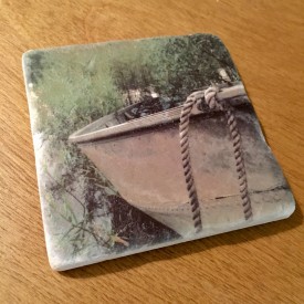 Old man boat - marble coaster