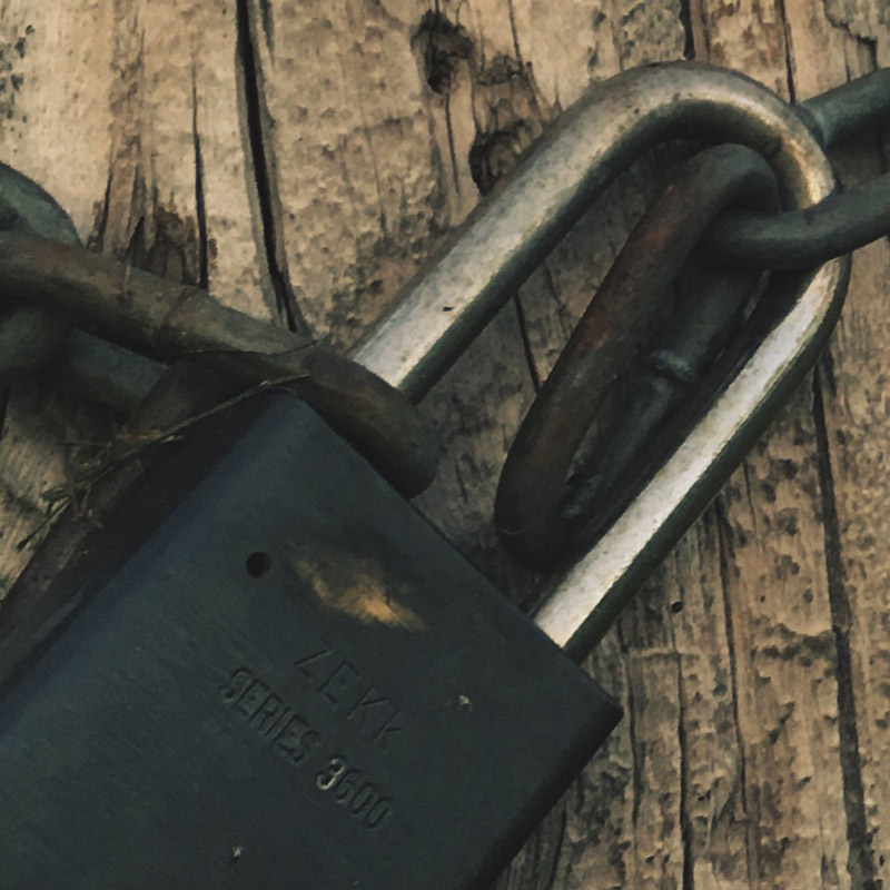 Padlocked gate - photo print - Additional Image 1