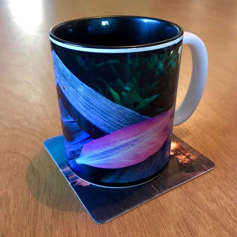 Random lavender flower petal - two-tone mug - Primary Image