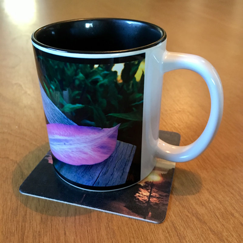 Random lavender flower petal - two-tone mug - Additional Image 1