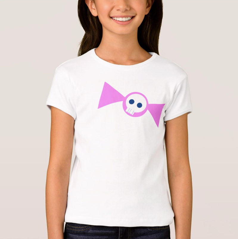 The Skull Bow - girl’s t-shirt - Primary Image