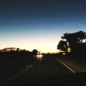 Twilight drive on Route 38 - photo print
