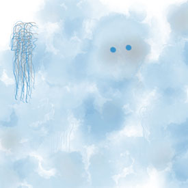 Yeti casting a spell - photo print