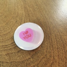 Candy Valentine Heart - 1.25 inch button
