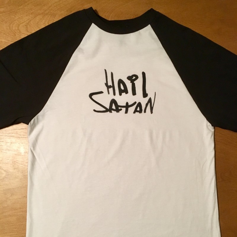 Hail Satan - Raglan 3/4 sleeve shirt - Additional Image 1
