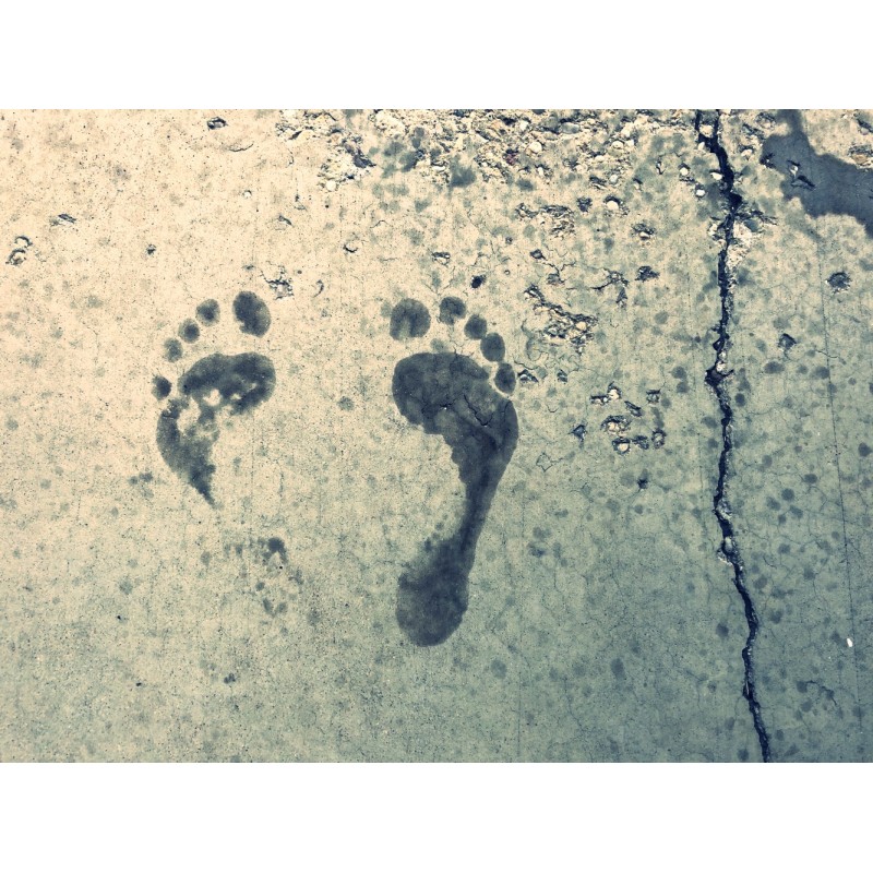 I guess it’s rainy out footprints - photo print - Primary Image