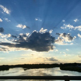 Iowa clouds and sunset - photo print