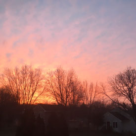Jan 9th pink sunrise - photo print
