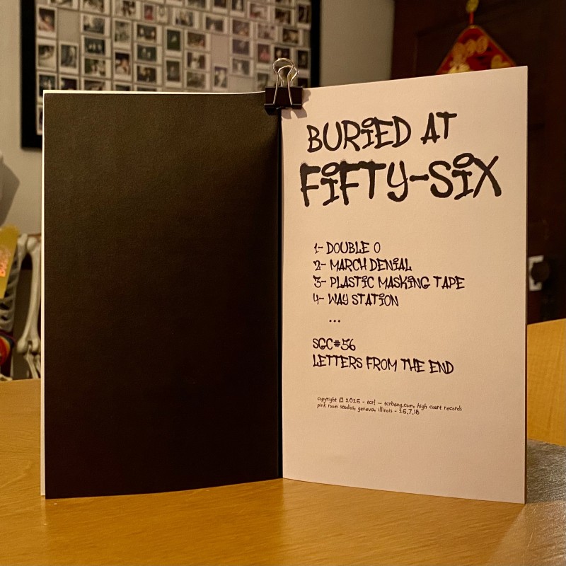 buried at fifty-six - lyrical booklet - Additional Image 1