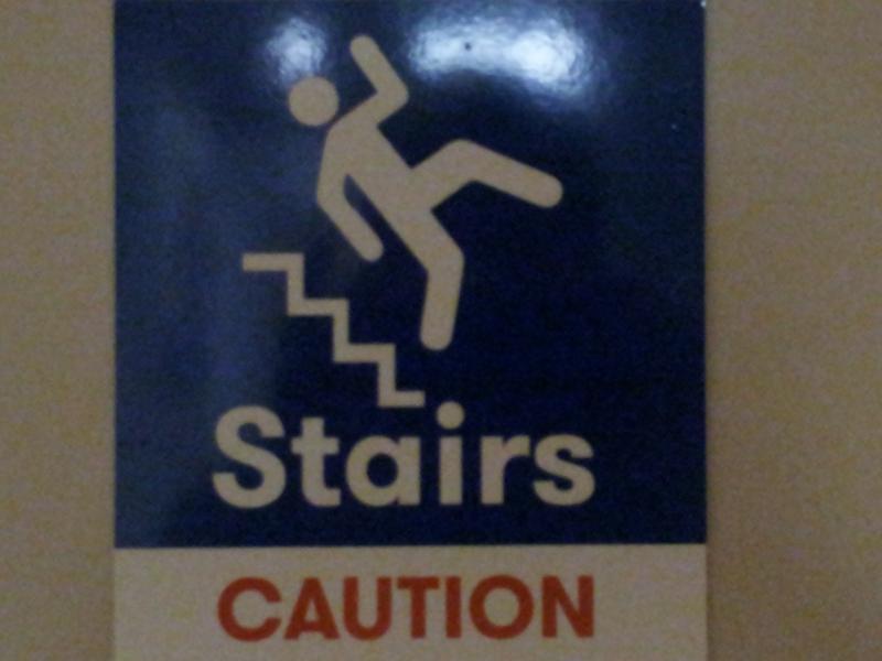 Stairs - caution sign