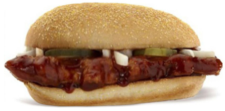 The McRib and its one pickle