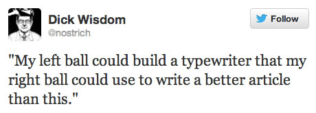 My balls and a typewriter