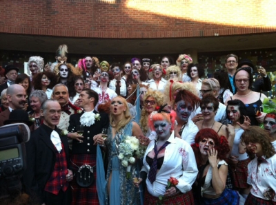 BRAAAINS: the artist, divided, and a zombie wedding (NSFW - nekkid photos)