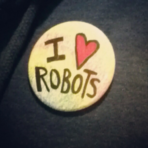 I Heart Robots button