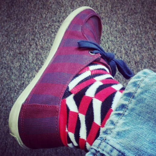 socks that clash with my shoes