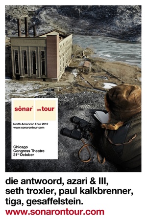 SONAR ON TOUR: DIE ANTWOORD - AZARI & III - SETH TROXLER - PAUL KALKBRENNER - TIGA - GESAFFELSTEIN - Tickets - Congress Theater - Chicago, IL - October 31st, 2012