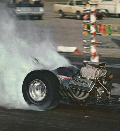 dragster burnout