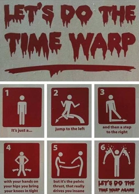 let's do the time warp instructional graphic