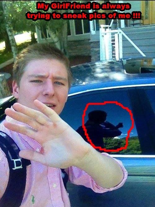 my girlfriend is always trying to sneak pictures of me