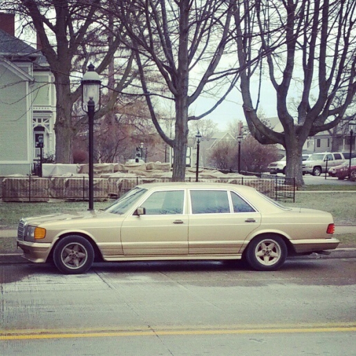 A Golden Mercedes Benz