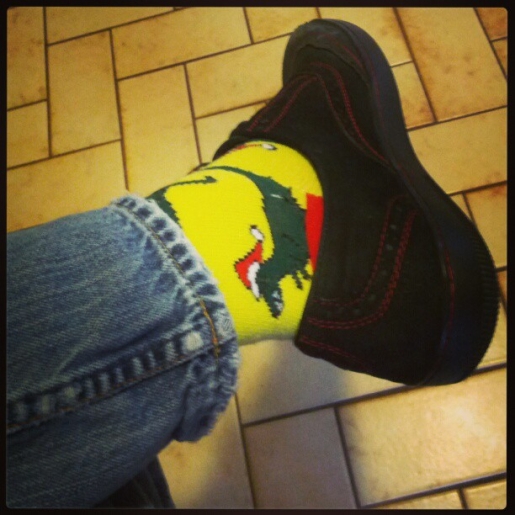 Christmas Dinosaur Socks