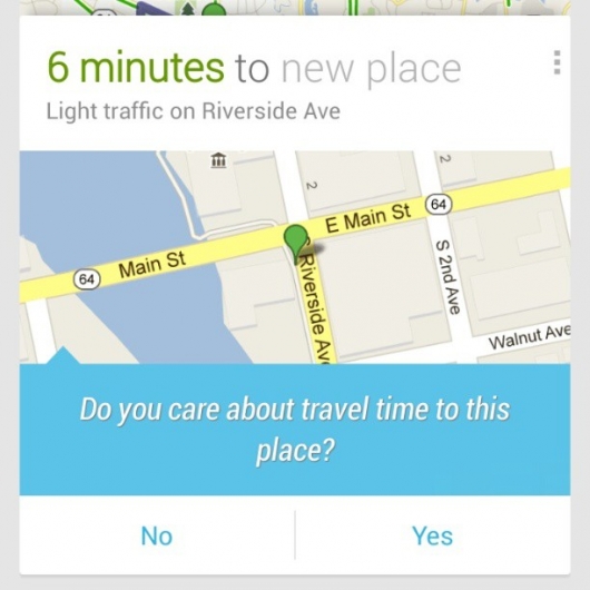 Google Now and a New Place