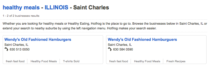 healthy meals only at Wendys