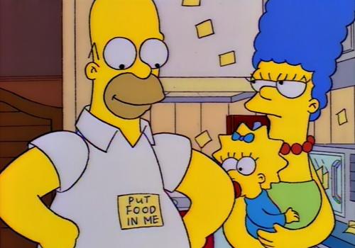 homer put food in me
