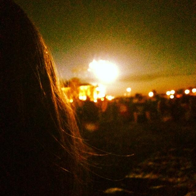 a fourth of july photo of the back of ms head
