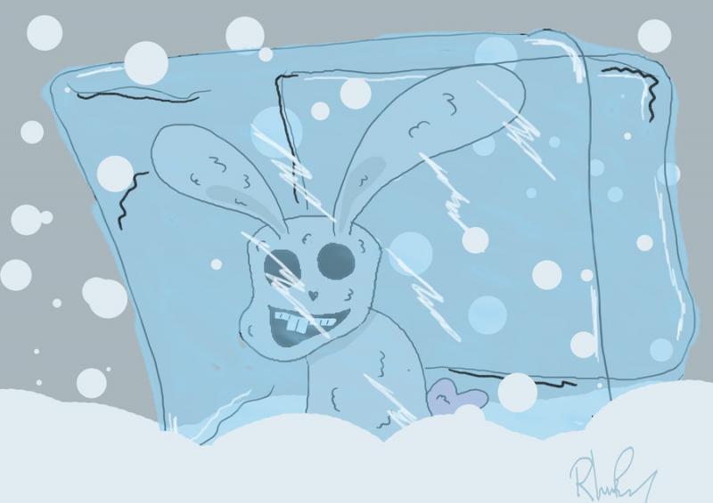 frozen bunny by rheeshmee