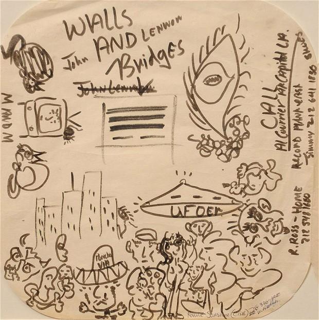 John Lennon's design for his Walls and Bridges album cover given to guitarist Jesse Davis